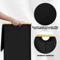 thumbnail image 3 of Tooloton 110L Large Laundry Hamper, Foldable, Fabric, Black, 3 of 6