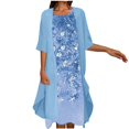 thumbnail image 2 of JUNWELL Robes pour Mère de la Mariée Ensemble Deux Pièces pour Femmes Robe Midi à Imprimé Floral avec Cardigan en Mousseline de Soie Formelle de Fête Sans Manches Grande Taille Robes d'Invitée de Mariage pour Femmes 2024 Tenue de Villégiature, 2 of 6