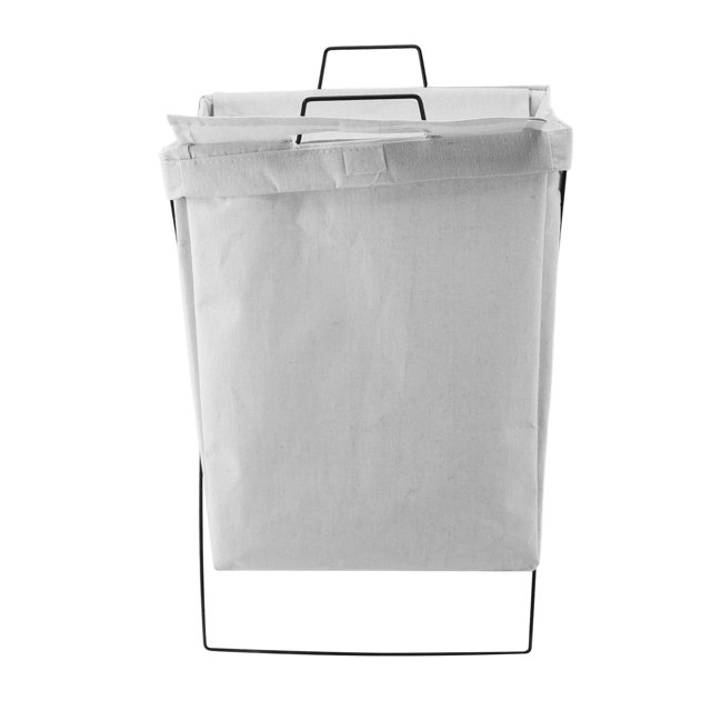 Laundry Basket With Reinforced Iron Frame, Foldable Design, Standing Tall Rectangle, Ample Capacity, Dirty Clothes Organizer For Household Items, Towels, And Toys