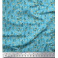 thumbnail image 1 of Soimoi Polyester Crepe Fabric Moroccan,Stripe & Beetle Insects Printed Craft Fabric by The Yard 42 Inch Wide, 1 of 3