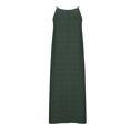 thumbnail image 4 of Penkiiy Robes Maxi pour Femmes 2024 Robe Longue à Bretelles Spaghetti Unie à Col Montant Sans Manches Robes d'Été Fendue à Bretelles Robe Fluide S Vert, 4 of 5