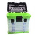 thumbnail image 4 of Baohd Strong Plastic Tool Chest With Four Drawers For Nuts Bolts And Screws Fishing Tackle Box 4 Layers Fishing Fishing Lures green +Blue Button Inner, 4 of 6