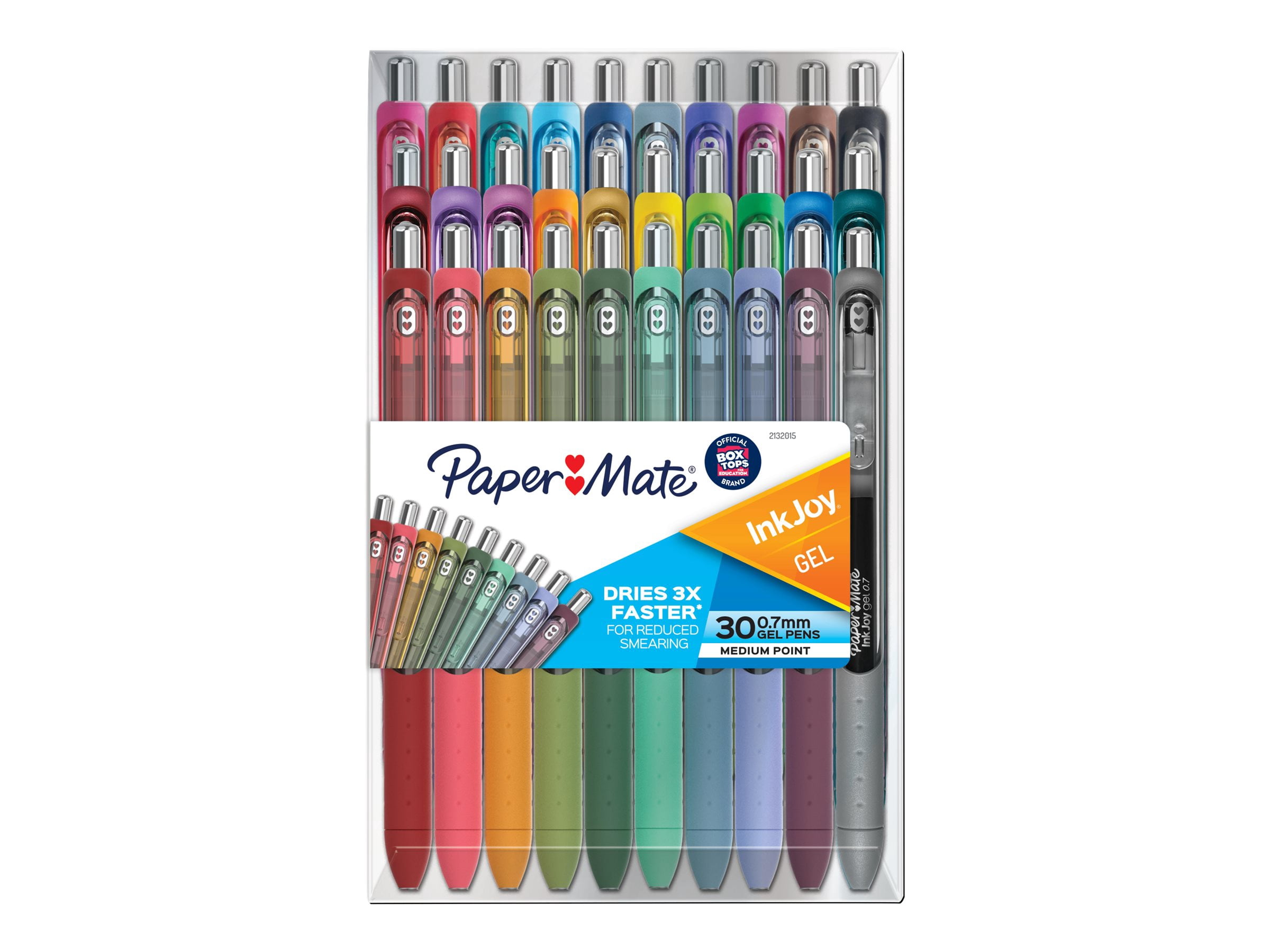 Newell Paper Mate InkJoy Rollerball Pens, Medium Point, 0.7 mm, Assorted Ink Colors, 30 Pack