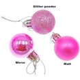 thumbnail image 3 of 24pcs Christmas Decoration Ball 1.2" Shatterproof Assorted Plastic Hang Balls Pendant for Xmas Tree Decoration(Mini Size), 3 of 7