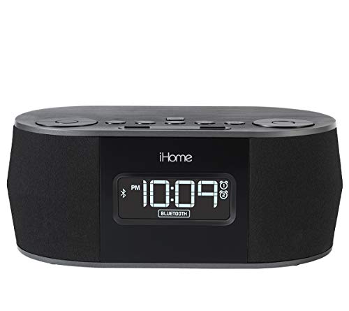 iHome iBT38G Bluetooth Stereo Dual Alarm Clock Radio - Featuring Melody, Voice Powered Music Assistant
