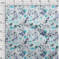 thumbnail image 3 of oneOone Polyester Spandex Turquoise Blue Fabric Florals Sewing Craft Projects Fabric Prints By Yard 56 Inch Wide, 3 of 4