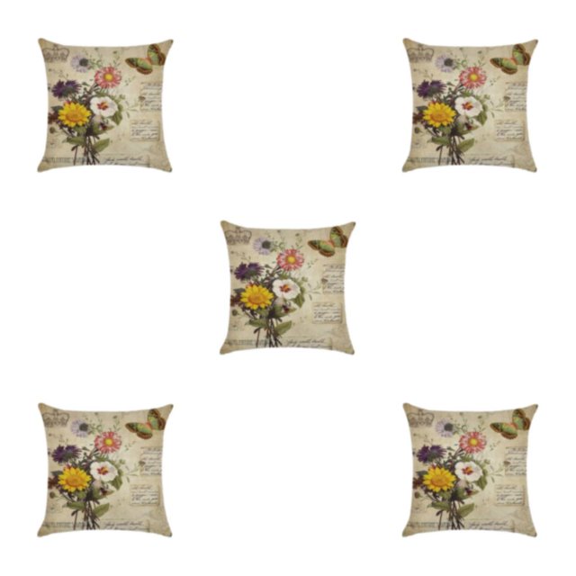 mmirethe Wide Application Cushion Covers For Coordinated Home Easy To Change Pillowcase kztym001-6 5Set