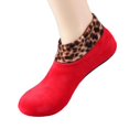 thumbnail image 3 of Aocisk Chaussettes Thermiques Chaudes pour Lit Non Léopard Chaussettes d'Hiver pour Femmes Chaussettes d'Intérieur pour la Maison Chaussettes Thermiques pour Femmes Rouge Taille Unique, 3 of 4