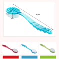 thumbnail image 4 of Bath Brush plastic Handle Back Scrubber Shower bathroom scrubber plastic handle Body Massager Bathing Skin Cleaning Tool, Rose Red, 4 of 10