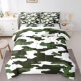 thumbnail image 1 of Ensemble de Lit Complet Camouflage avec Draps 7 Pcs Vert Armée Ensemble de Couette Camouflage Ensemble de Literie Camouflage Abstrait pour Enfants Garçons Adultes Ensemble de Lit Réversible, 1 of 5