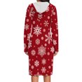 thumbnail image 4 of TIMIFIS Robe Chandail à Capuche Longue Décontractée pour Femme, Robe de Noël Laide, Robe à Capuche Légère à Manches Longues avec Poche, 4 of 6