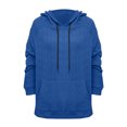 thumbnail image 4 of cfhntfmh Womens Hoodies Fall Fashion 2024 Drawstring Sweatshirts Pullover Long Sleeve Solid Color Fall Outfits, 4 of 5