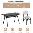 thumbnail image 3 of GloryStar 5-Piece Apartment Dining Set with Storage, Modern 43.3" Small Space Table & 4 Upholstered Chairs, Compact Kitchen Set for 4, 3 of 8