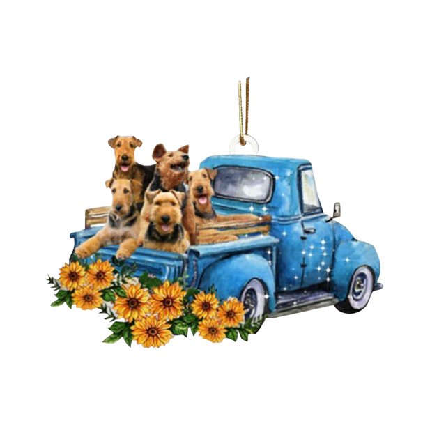 Ornements Suspendus Mignons en Forme de Chien de Voiture 3D
