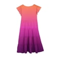 thumbnail image 5 of Tranfacy Robes d'Été pour Ados, Robes pour Filles Taille 10-12, Robe d'Été pour Filles 6-15 Mode Robe à Dégradé de Couleurs avec Poches Manches Courtes Col Rond Robe Trapèze, 5 of 5