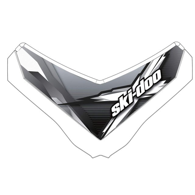 Ski-Doo Pare-Brise Fixe Ultra Bas OEM pour REV-XP Smoke avec Graphique X, 860200646