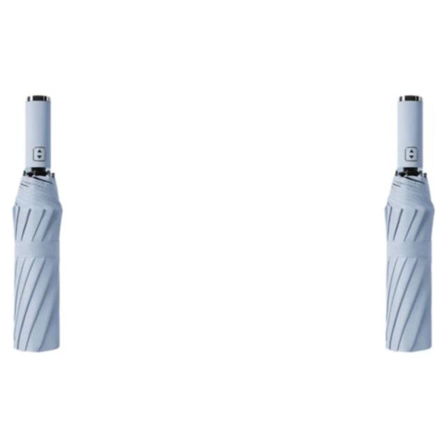Thinsony Large Reverse Folding Umbrella Reflective Stripe Umbrellas Sunshade No LED/Sky Blue 2Set