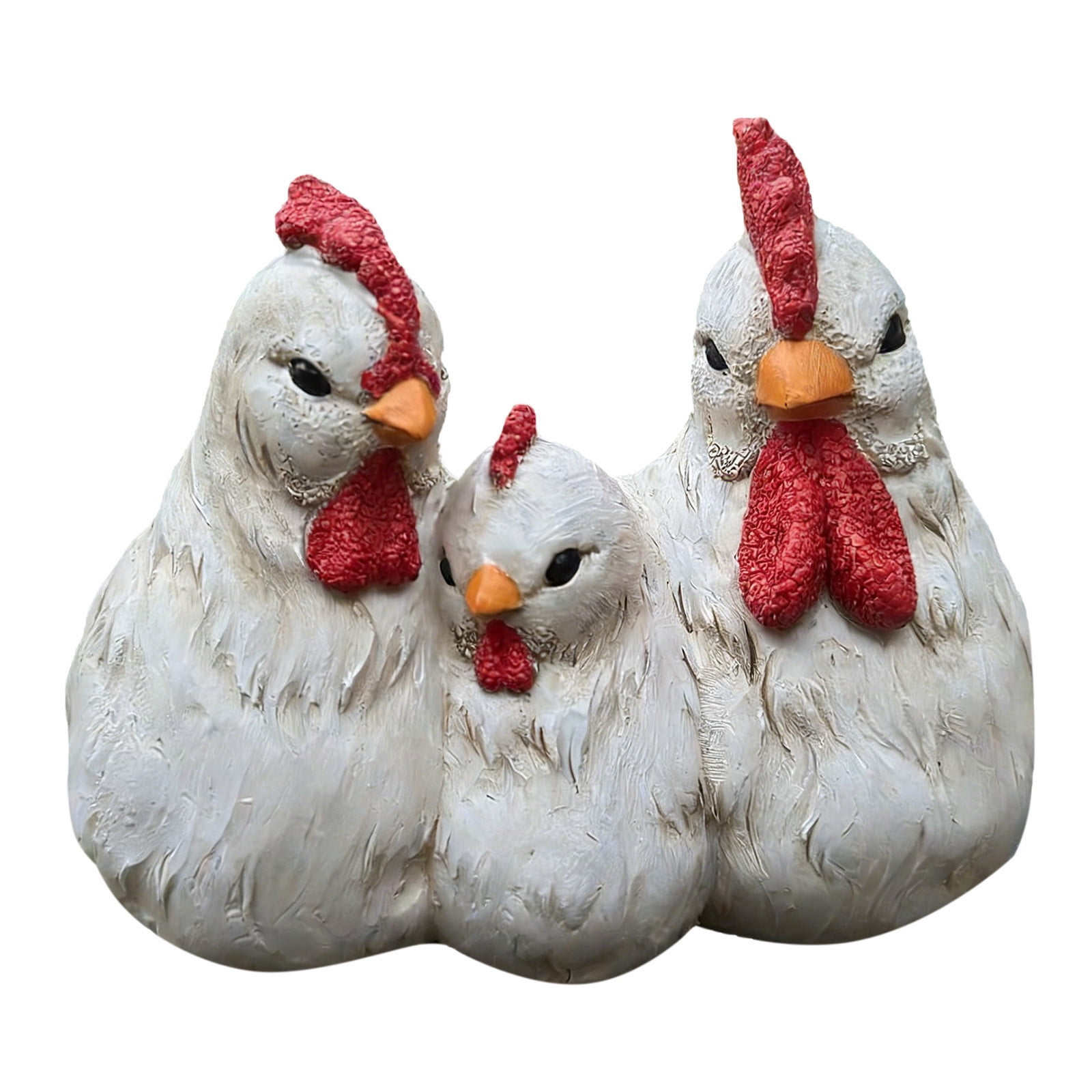 Resin Chicken Coop Flower Pot Planter for Indoor Plants Desktop Decoration White 13X12X10Cm