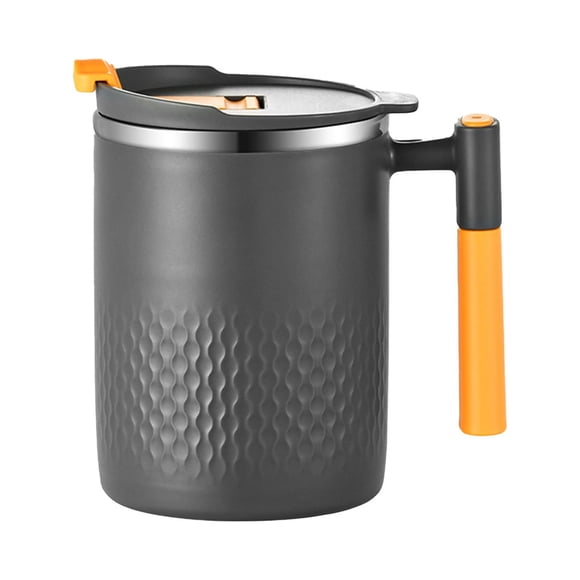 Insulated Coffee Mug,Coffee Travel Mug Stainless Steel Mug with Lid and Handle - 450Ml Reusable Double Layer Insulated Thermal Mug for Home - Office and Travel Coffee Mug Breakfast Cups
