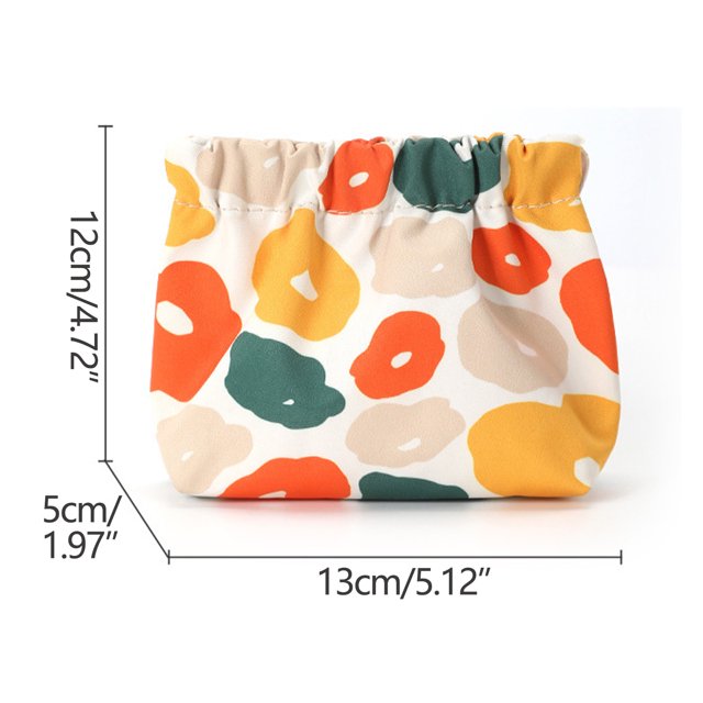 Agiferg Shrapnel Printing Lipstick Bag Storage Bag Key Change Cosmetic Bag Small Bag Carry-on Bag Portable Goods Cartoon Mini Storage Bag