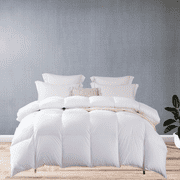 Highland Feather 700 Fill Power European White Down Duvet 700TC Pure Cotton Casing with Corner Ties BORDEAUX Fluffy and Durable , Summer, Double, 25 OZ