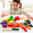 thumbnail image 4 of Children Wooden Kitchen Simulation Play House Toy Puzzle Magnetic Vegetables Fruit Cecilia Colorful Mini Toy Model Birthday Gift, 4 of 7