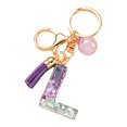 thumbnail image 1 of LYMAYTER Cute Pink Tassel Mug Accessory Initial Letter Charm Keychain - with Tassel, Heart - shaped Sequins, 1 of 7