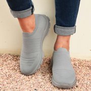 XIAQUJ Women Trainers Athletic Running Shoes Sport Walking Sneakers Lightweight Tennis Shoes Women's Fashion Sneakers Grey 7.5(39)