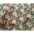thumbnail image 4 of oneOone Silk Tabby Fabric Spiral & Floral Block Decor Fabric Printed BTY 42 Inch Wide, 4 of 4
