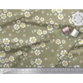thumbnail image 2 of Soimoi Green Heavy Canvas Fabric Artistic Floral Print Fabric by the Yard 58 Inch Wide, 2 of 3