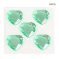 thumbnail image 5 of Heart Rhinestone Stickers Acrylic Crystal Gems Multipurpose Decorative Handheld Clothes Scrapbooking DIY Crafts Necklace Grass Green, 5 of 5