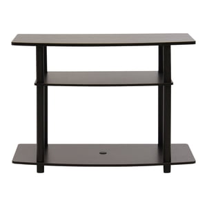 Furinno Turn-N-Tube No Tools 3-Tier Entertainment Center TV Stand for TV up to 32 Inch, Plastic Round Tubes, Espresso/black