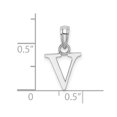 thumbnail image 3 of Diamond2Deal 14K Pendentif Initial Lettre V en Or Blanc pour Femmes, 3 of 6