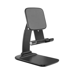 Phone Holder Foldable Adjustable Desktop Phone Phone Stand Plastic Stand Plastic Phone Bracket Stand Plastic Portable Mobile Bracket, Black
