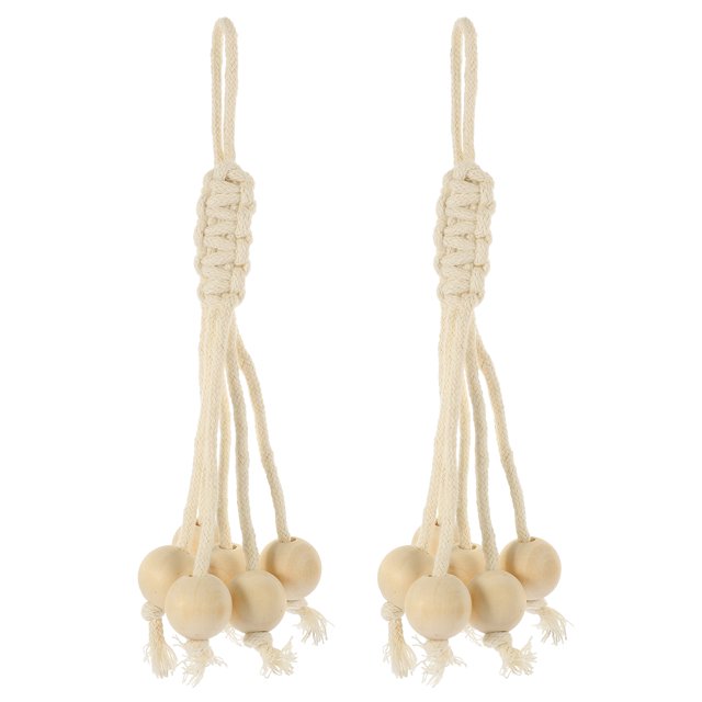 Simple Porte-Banane en Corde de Coton avec Perles en Bois