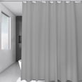 thumbnail image 3 of Maplenight Solid Color Shower Curtain Liner 79 x 71 Inch Waterproof Fabric Bathroom Curtain With Hooks Simple Modern Design For Tub Toilet Closet Polyester Washable Extra Long Gray, 3 of 6