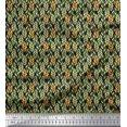 thumbnail image 1 of Soimoi Viscose Chiffon Fabric Leaves Small Printed Fabric 1 Yard 42 Inch Wide, 1 of 3