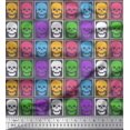 thumbnail image 1 of Soimoi Rayon Fabric Skull Halloween Print Fabric by Yard 56 Inch Wide, 1 of 3