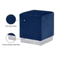 thumbnail image 4 of Meridian Furniture Jax Contemporary Velvet Ottoman/Stool in Navy, 4 of 6