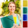 thumbnail image 5 of ZTTD Chemise Élastique d'Angle A4 pour 150 Feuilles, 3 Rabats, Chemise Élastiquée avec Imprimé VON Moderne, Chemise Légère pour l'École Secondaire et la Maison, Vert, Lot de 1, 5 of 5