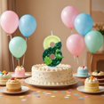 thumbnail image 5 of Fashion Creative Green Cartoon Number Candle, 3D Shaped Birthday Party Wax Candle, Decorative Age Digit Taper for Cake Celebration, 5 of 5