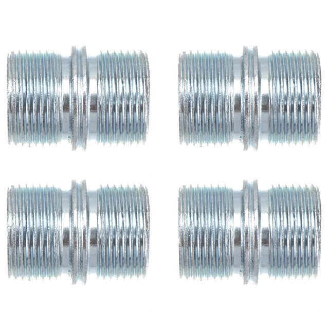 4 Pcs Support d'Étagère de Garde-Robe à Double Tête en Acier au Carbone avec Vis et Piquet