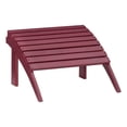 thumbnail image 1 of Linon Adirondack Sturdy Solid Acacia Wood Outdoor Ottoman in Red Stain, 1 of 15