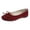 Wine, variant on Women Fashionable Casual Bow Flats, Comfortable Lightweight Slip on Loafers for Walking, Versatile Suede Ballet Flats for Spring, Office, Daily Wear