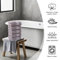 thumbnail image 4 of Fridja Ultra Soft Cotton 5 Pack Hand Towel Set 14x28 Inch, Fit for use in Beach, Bathroom, Kitchen, Gym, Spa & General Cleaning, Soft Compact & Lightweight Multi Purpose Absorbent Hand Towels, 4 of 5
