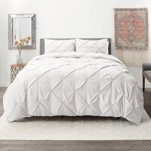 Nestl Couette à Plis Pincés, Ensemble de Couette Simple/Simple TG, Blanc
