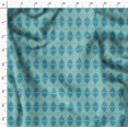 thumbnail image 4 of Soimoi Blue polyester Crepe Fabric Triangle Art Geometric Print Fabric by the Yard 52 Inch Wide, 4 of 5