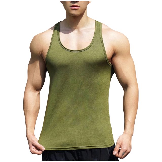 Men's Gym Workout Tank Tops - Soft Lightweight Sleeveless Y-Back Muscle Shirts for Beach & Athletic Wear