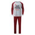 thumbnail image 3 of TIMIFIS Matching Noël Pajamas pour Famille Hommes Xmas Vacances Col Rond Manches Longues Haut et Pantalon Long à Carreaux Rouges Tenue d'Intérieur Ensemble de Noël Pajamas Assorti pour Famille, 3 of 5