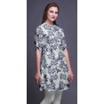 thumbnail image 2 of Bimba Short Kurtis For Ladies Printed Mandarin Collar Roll Up Sleeve Dress, 2 of 6